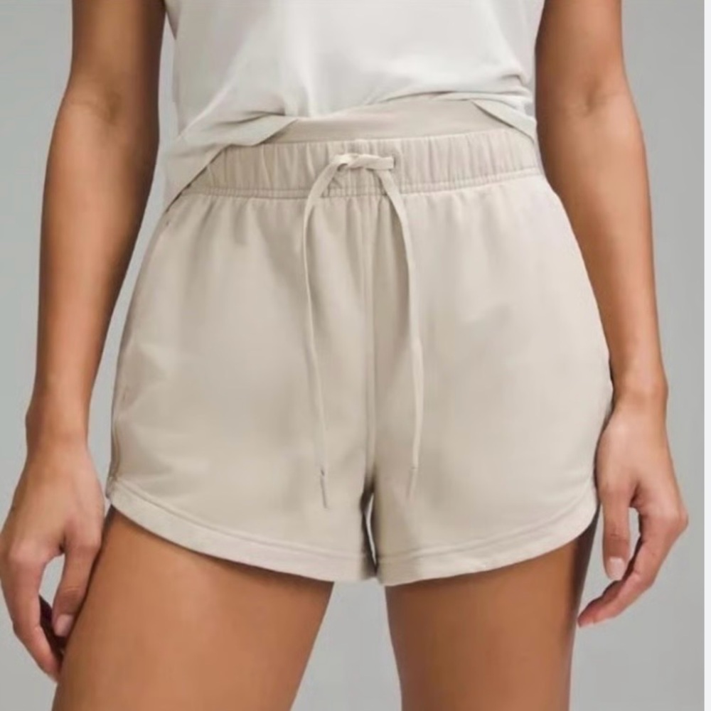 Lululemon Inner Glow High Rise Shorts- Mojave Tan
